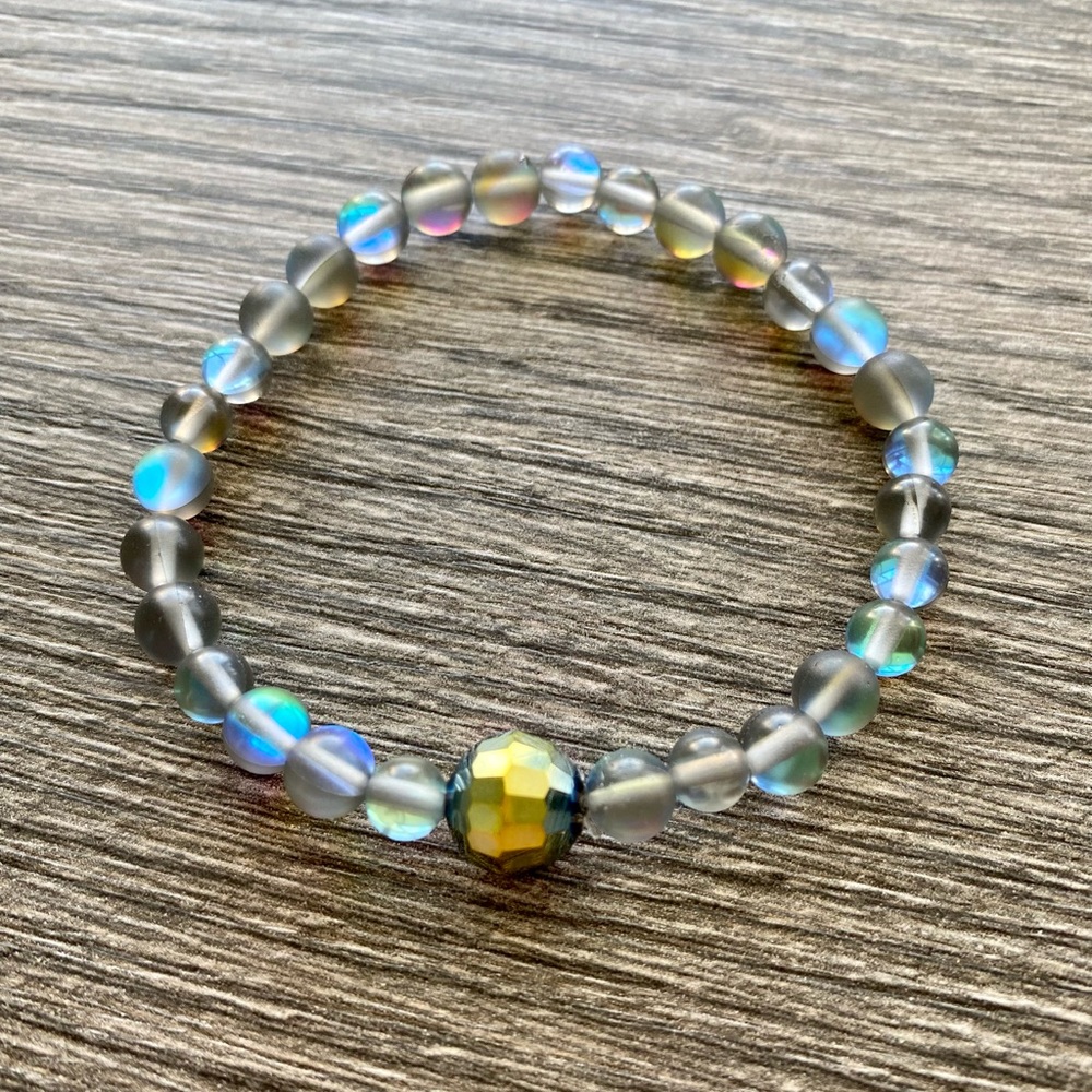 Graphite quartz bracelet.  One size